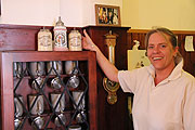 abschließbarer Krug Schrank für die Stammgäste (©Foto.  Martin Schmitz)